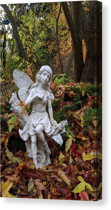 Fairy Canvas Print featuring the photograph Fall fairy by Lisa Mutch
