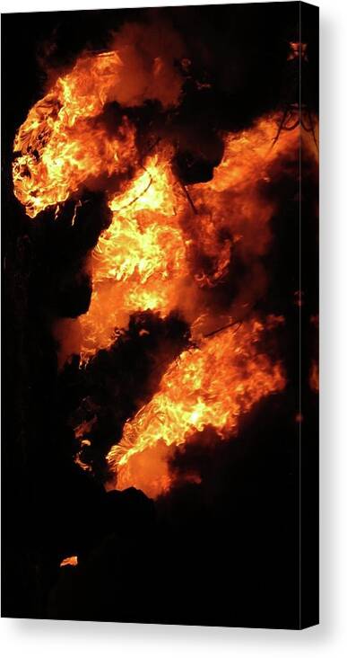 Abstract Canvas Print featuring the photograph Fire Morph by Azthet Photography