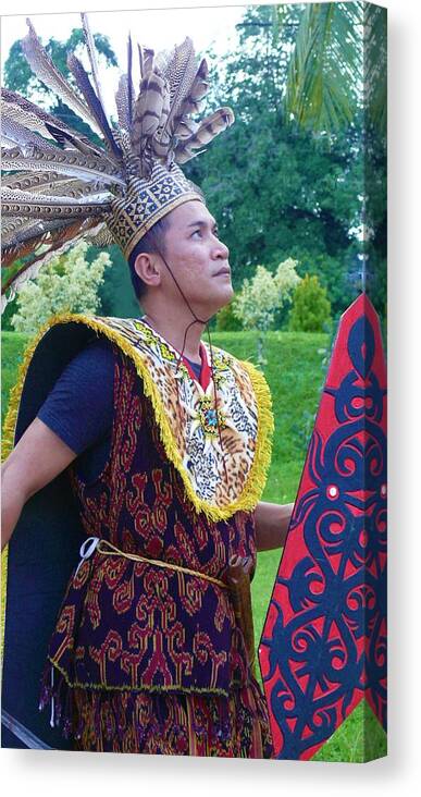 Iban Tribe Canvas Print featuring the photograph Iban Tribe Member by Robert Bociaga