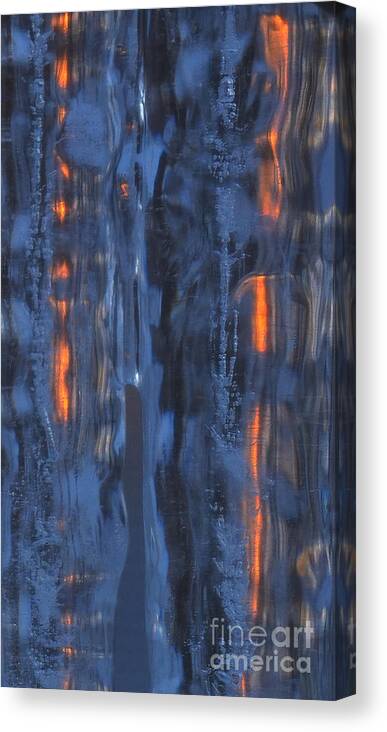 Icicles Canvas Print featuring the photograph Icicles on the Fire by fototaker Tony