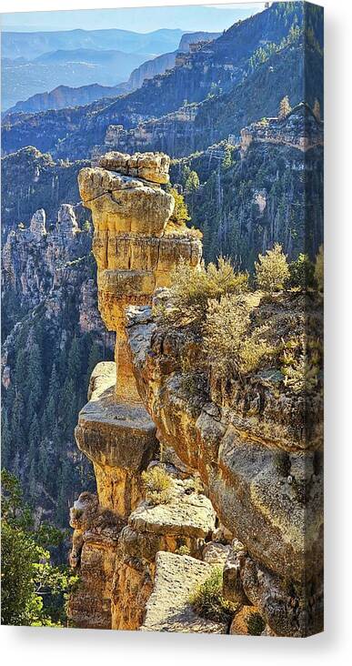 Sedona Canvas Print featuring the photograph Jenga Rock by Terry Ann Morris