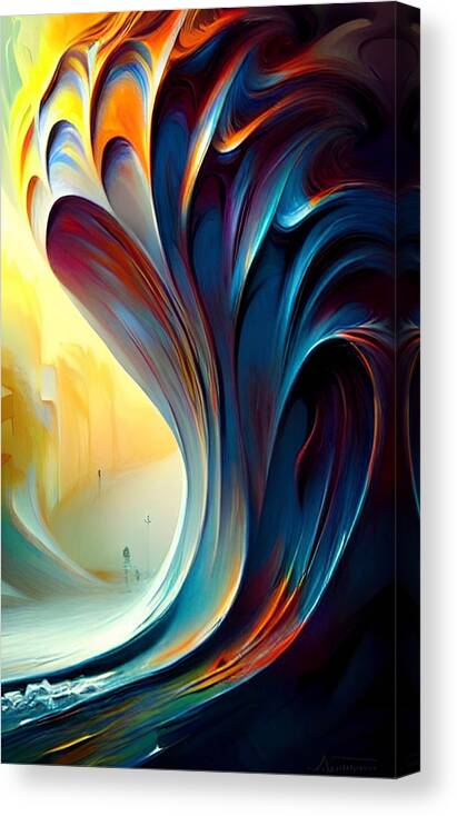 Conceptual Canvas Print featuring the mixed media Lifespark No2 by Bonnie Bruno