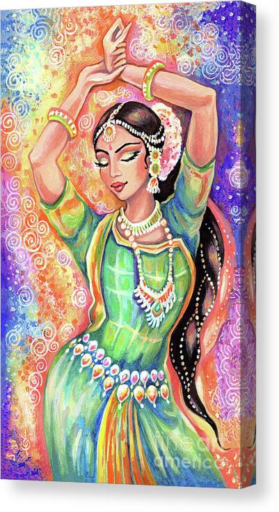 Indian Dancer Canvas Print featuring the painting Light of Ishwari by Eva Campbell