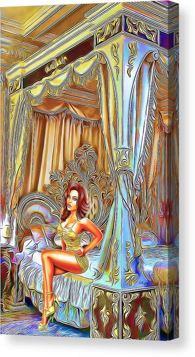 Illustration Canvas Print featuring the digital art Luxury life 22 by Nenad Vasic