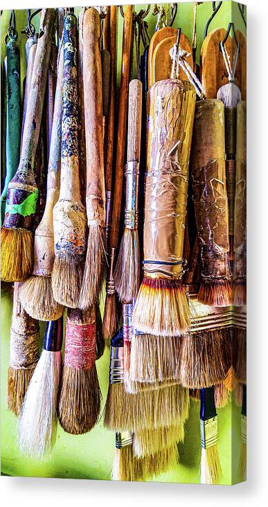Art Canvas Print featuring the photograph Masters Art Brushes by Marian Tagliarino