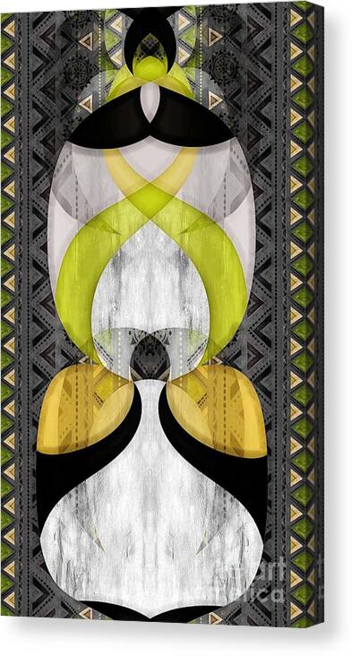 Abstract Canvas Print featuring the digital art Not So - i65 by Variance Collections