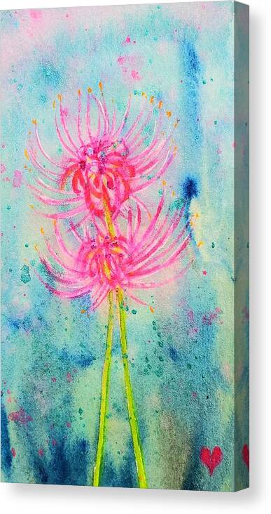 Spider Lilly Canvas Print featuring the painting Spider Lilly by Deahn Benware