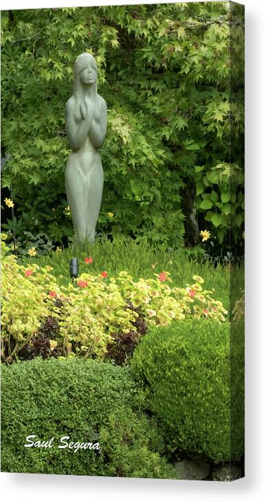 Butchart Gardens Canvas Print featuring the photograph The Nymph by Segura Shaw Photography