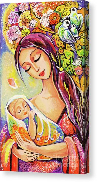 Mother And Child Canvas Print featuring the painting Tree of Life by Eva Campbell
