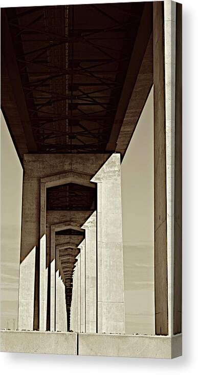 Copyright Elixir Images Canvas Print featuring the photograph Under the Bridge by Santa Fe