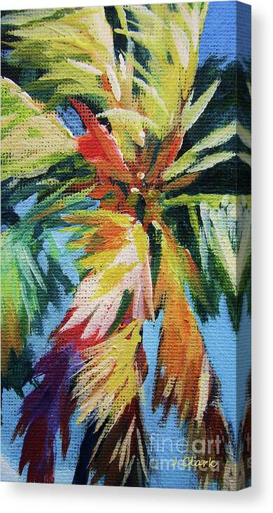 Cuba Canvas Print featuring the painting Vivid Palm by John Clark