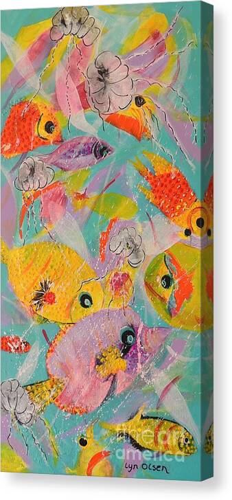 Fish Canvas Print featuring the painting Great Barrier Reef Fish #2 by Lyn Olsen