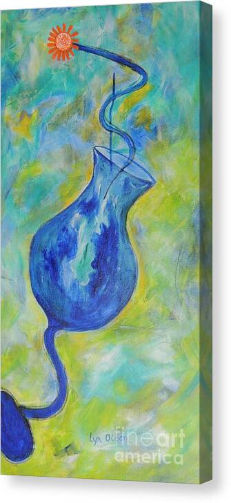 Cocktail Canvas Print featuring the painting Blue Cocktail by Lyn Olsen