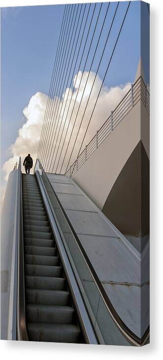 Elevator Canvas Print featuring the photograph Elevator by Mike Santis
