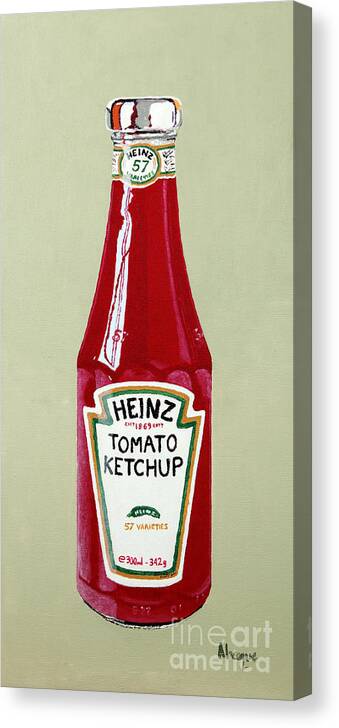 #faatoppicks Canvas Print featuring the painting Heinz Ketchup by Alacoque Doyle