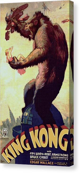 King Kong Canvas Print featuring the photograph King Kong by Movie Poster Prints