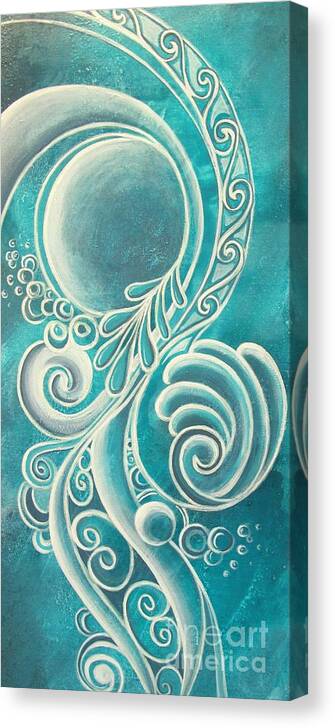 Painting Canvas Print featuring the painting Shades of White 2 by Reina Cottier