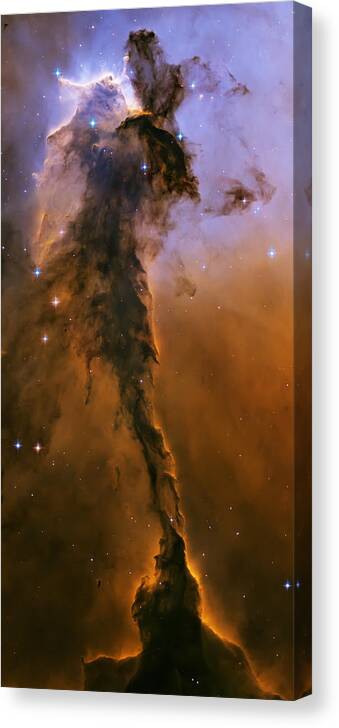 3scape Canvas Print featuring the photograph Stellar spire in the Eagle Nebula by Adam Romanowicz