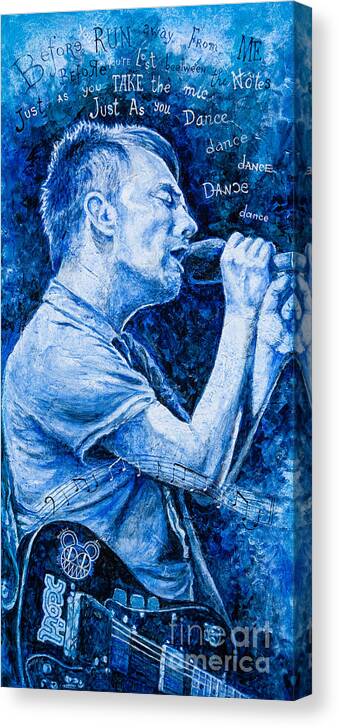 Thom Yorke Canvas Print featuring the painting The Poet by Igor Postash