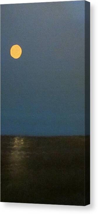 Moon Canvas Print featuring the painting Badmoon by Robert Francis
