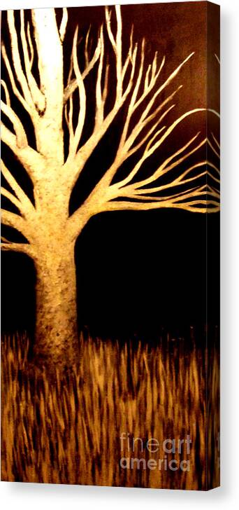 Tree Canvas Print featuring the painting Ghost tree by Monica Furlow