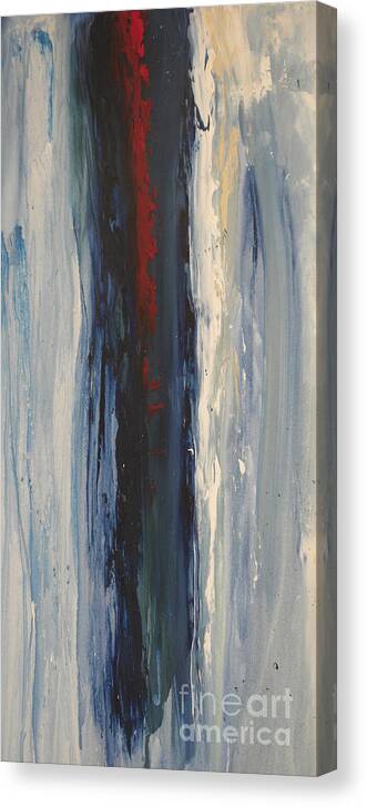 Abstract Canvas Print featuring the painting Sanguine Deep II by Silvie Kendall