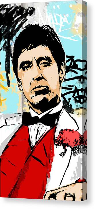 Scarface Canvas Print featuring the digital art Even When I Lie #1 by Canvas Cultures