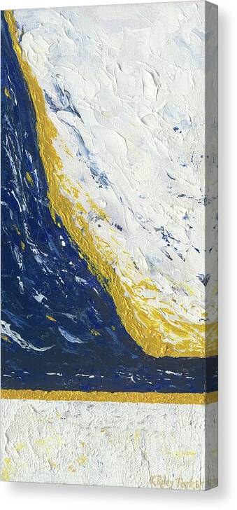 Abstract Canvas Print featuring the painting Atmospheric Conditions, Panel 3 of 3 by Kathryn Riley Parker