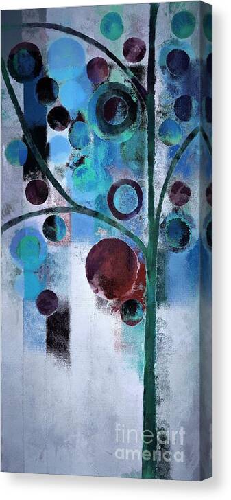 Blue Canvas Print featuring the painting Bubble Tree - 055058167-86a7b2 by Variance Collections
