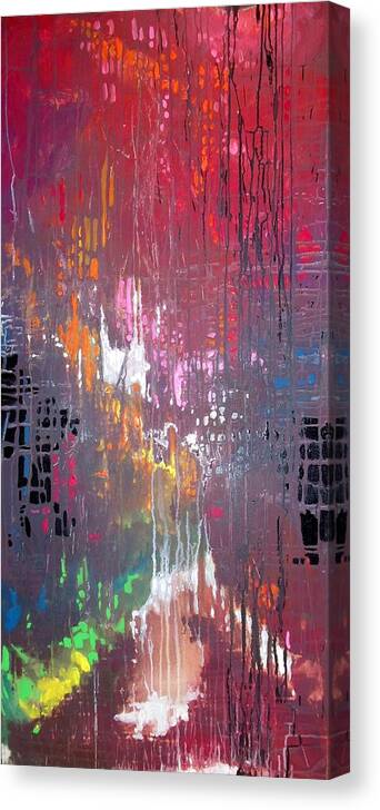 Abstract Canvas Print featuring the painting Dilemma by Lelia DeMello