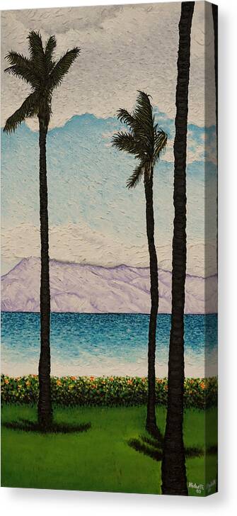 Beach In Maui Canvas Print featuring the painting Maui 1 by Joe Michelli