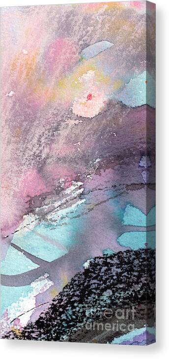Macro Canvas Print featuring the painting Modern Abstract Organic Allure 1 by Ginette Callaway