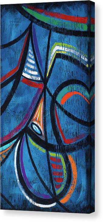Passion Canvas Print featuring the painting PASSIONATE ARTS-triptych right by Darin Jones