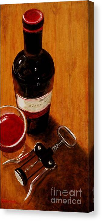 Angelica Dichiara Canvas Print featuring the painting Wine Perspective by Finest Italian Art