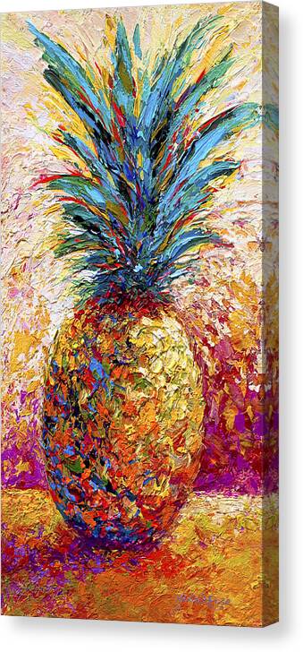 Pineapple Canvas Print featuring the painting Pineapple Expression by Marion Rose