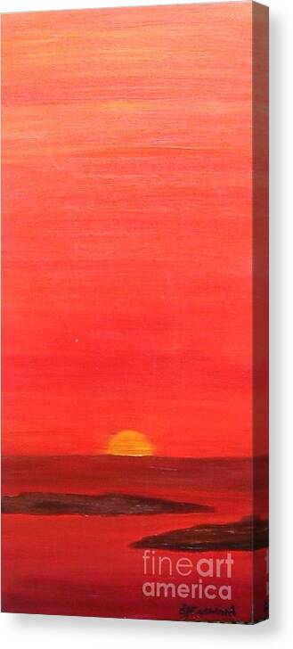 Landscape Canvas Print featuring the painting Tequila Sunrise by Lori Jacobus-Crawford