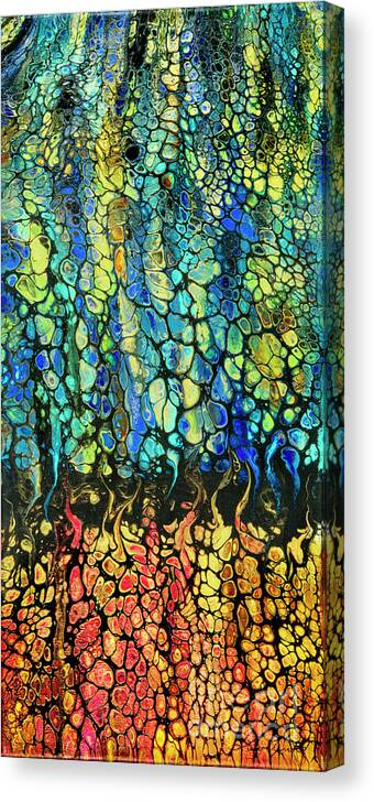 Abstract Canvas Print featuring the painting Dragon Pebbles by Lucy Arnold