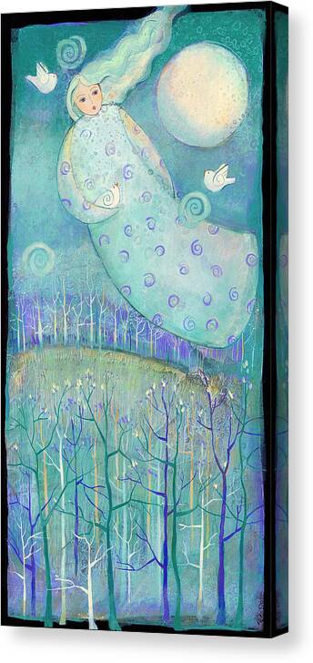 Moondancer Canvas Print featuring the painting Moondancer by Sue Davis