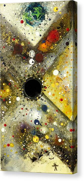 Abstract Canvas Print featuring the painting The Escape Artist by 'REA' Gallery
