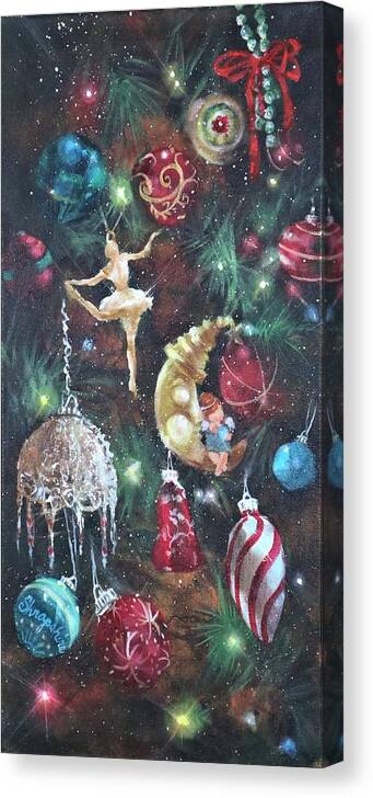 Christmas Ornaments Canvas Print featuring the painting Favorite Things #1 by Tom Shropshire