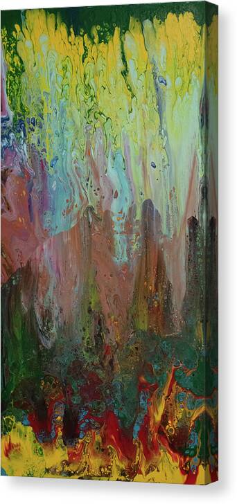 Green Canvas Print featuring the mixed media Ascending by Aimee Bruno