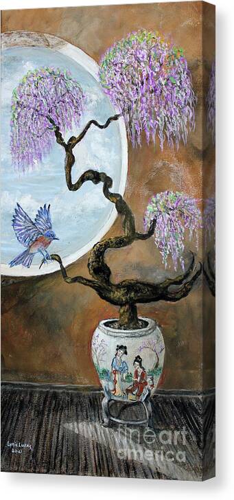 Still Life Canvas Print featuring the painting Bonsai Fantasy by Lyric Lucas