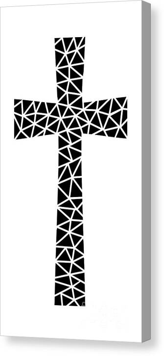 Mid Century Modern Canvas Print featuring the digital art Mosaic Cross by Donna Mibus