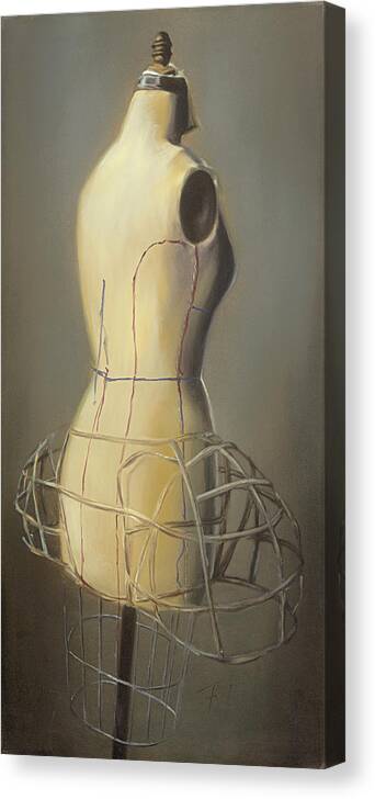 Mannequin Art Canvas Print featuring the painting On the Mani 1 by Roxanne Dyer