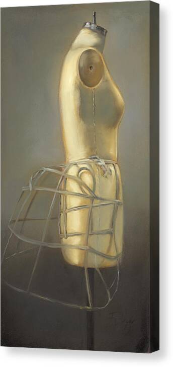 Mannequin Art Canvas Print featuring the painting On the Mani 3 by Roxanne Dyer