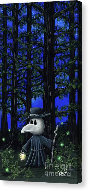 Plague Canvas Print featuring the painting Plague Doctor by Kerri Sewolt
