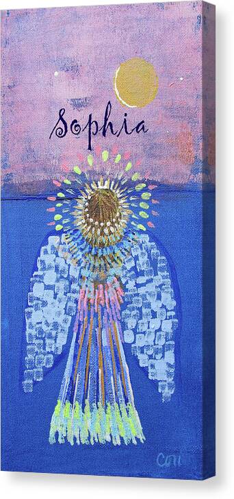 Sophia Canvas Print featuring the painting Sophia Angel by Corinne Carroll