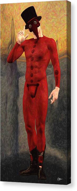 Pantaleone Canvas Print featuring the digital art Doctor Red by Quim Abella