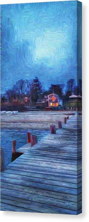 Owen Park Canvas Print featuring the photograph Harbormasters Office Owen Park by Jeffrey Canha