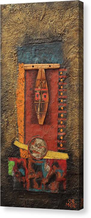 African Art Canvas Print featuring the painting All Systems Go by Michael Nene
